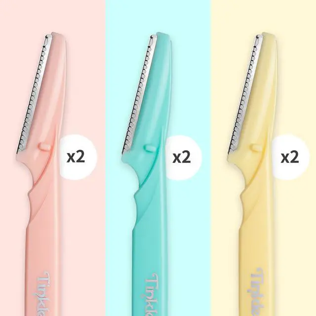 Alt view image 3 of 7 - Dermaplaning Tool 6ct, Dermaplane Razor for Women, Safe and Easy Peach Fuzz Remover, Eyebrow Trimmer with Protective Cover, Stocking Stuffers