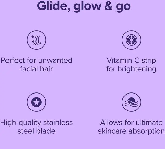 Alt view image 3 of 7 - Vitamin C Dermaplaning Razors (3-Pack) Facial Razors for Women