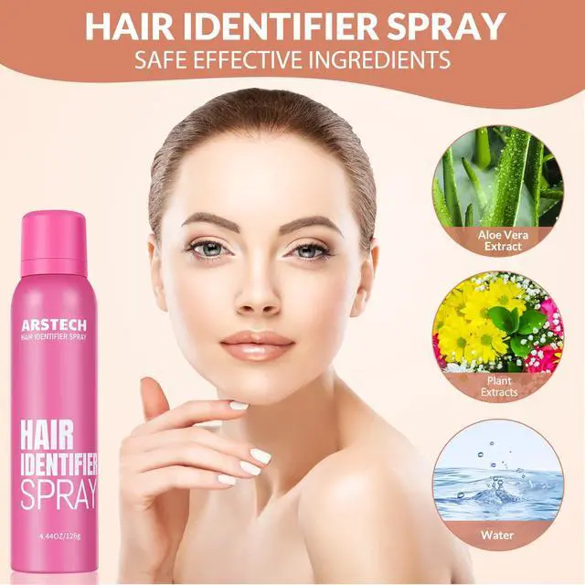 Alt view image 3 of 6 - Hair Identifier Spray for Face Shaving Dermaplaning Tool Skin Body Dermaplaning Spray for Women with 4 Face Razor for Face Shaver Hair Removal Kit Excess Hair Dermaplane Razor for Women Face
