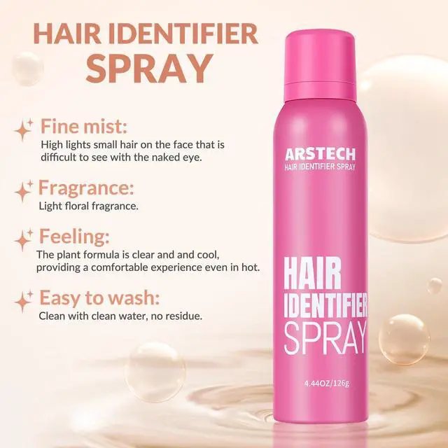Alt view image 4 of 6 - Hair Identifier Spray for Face Shaving Dermaplaning Tool Skin Body Dermaplaning Spray for Women with 4 Face Razor for Face Shaver Hair Removal Kit Excess Hair Dermaplane Razor for Women Face