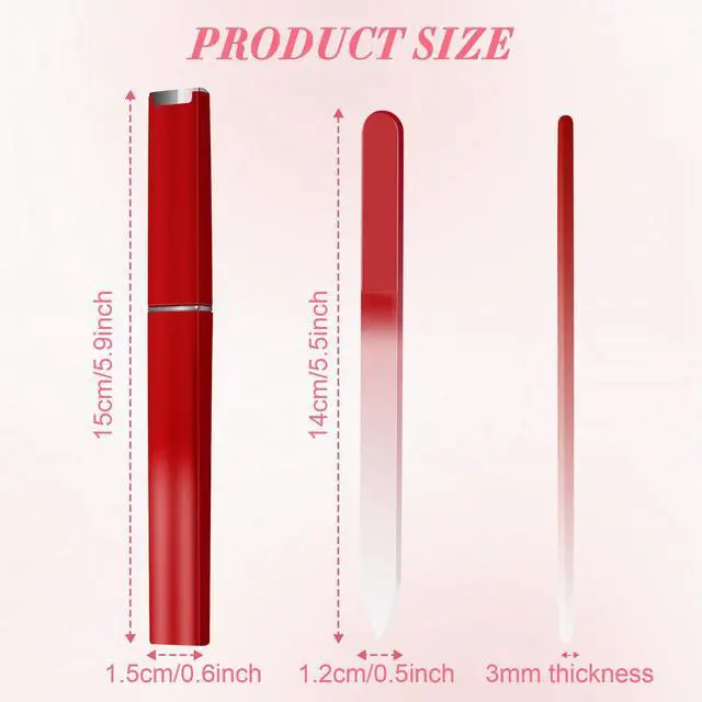 Alt view image 3 of 7 - Stocking Stuffers, 6 Pack Glass Nail File, Nail File for Natural Nails, Christmas Gifts for Teen Girls, Women, Adults, Party Favor Small Gifts for Mom Her, Valentines Birthday Easter Stuffer
