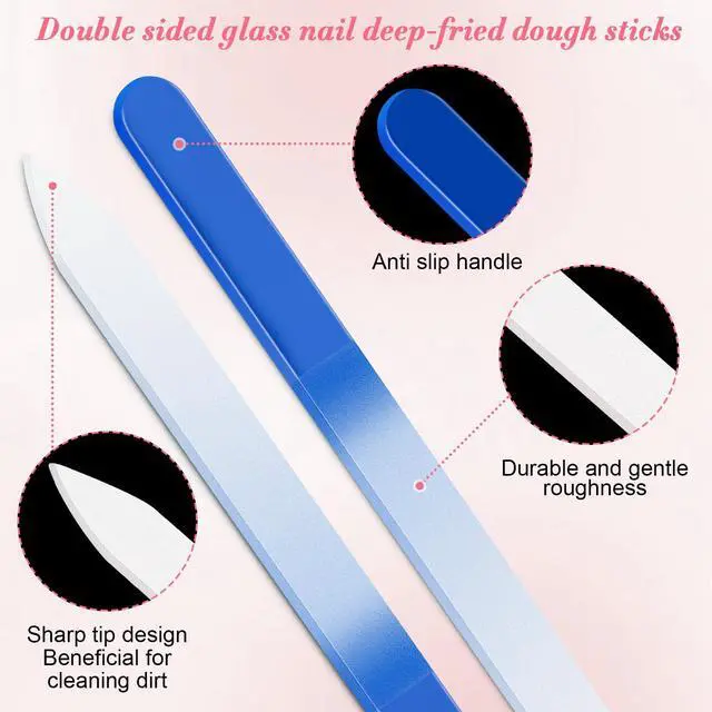 Alt view image 5 of 7 - Stocking Stuffers, 6 Pack Glass Nail File, Nail File for Natural Nails, Christmas Gifts for Teen Girls, Women, Adults, Party Favor Small Gifts for Mom Her, Valentines Birthday Easter Stuffer
