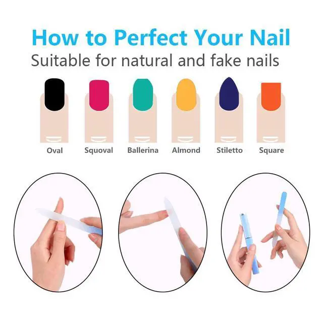 Alt view image 2 of 7 - 3 Pack Glass Nail Files with Case, Ultra Quality Professional Fingernail Files, Double Sided Premium Nail Filer for Natural, Pedicure, Artificial, Fake Nails