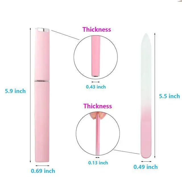 Alt view image 5 of 7 - 3 Pack Glass Nail Files with Case, Ultra Quality Professional Fingernail Files, Double Sided Premium Nail Filer for Natural, Pedicure, Artificial, Fake Nails