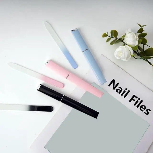 Alt view image 6 of 7 - 3 Pack Glass Nail Files with Case, Ultra Quality Professional Fingernail Files, Double Sided Premium Nail Filer for Natural, Pedicure, Artificial, Fake Nails