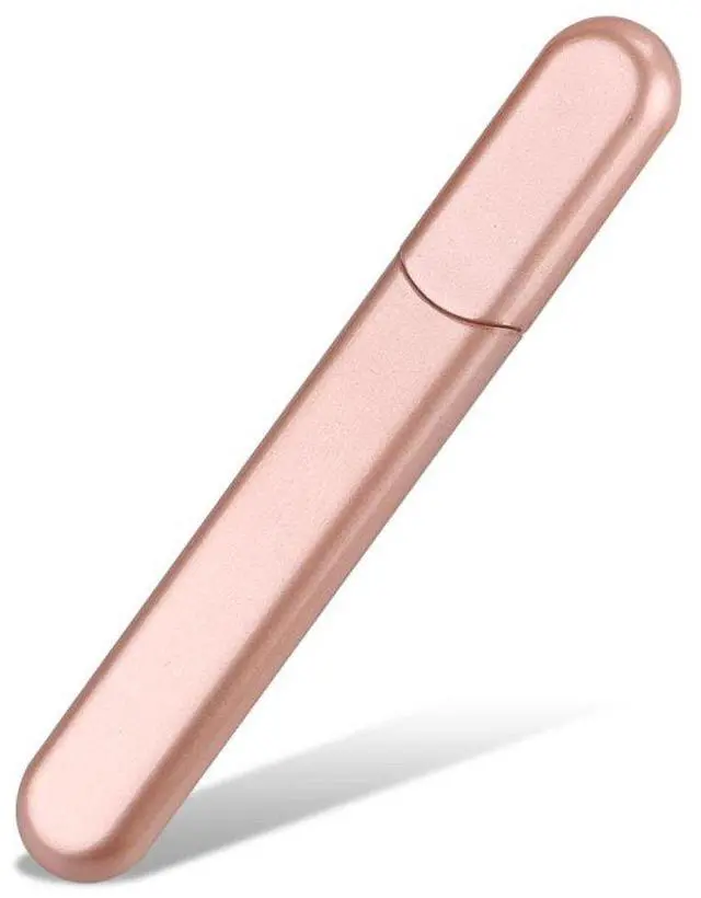 Main image of Premium Glass Nail File with Case, Pink