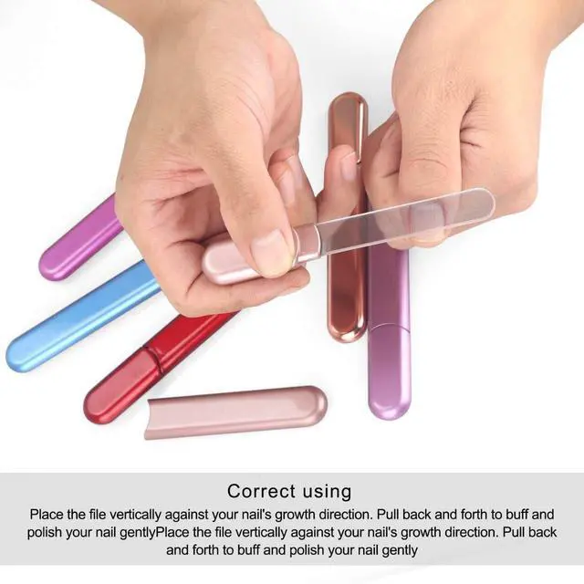 Alt view image 3 of 7 - Premium Glass Nail File with Case, Pink
