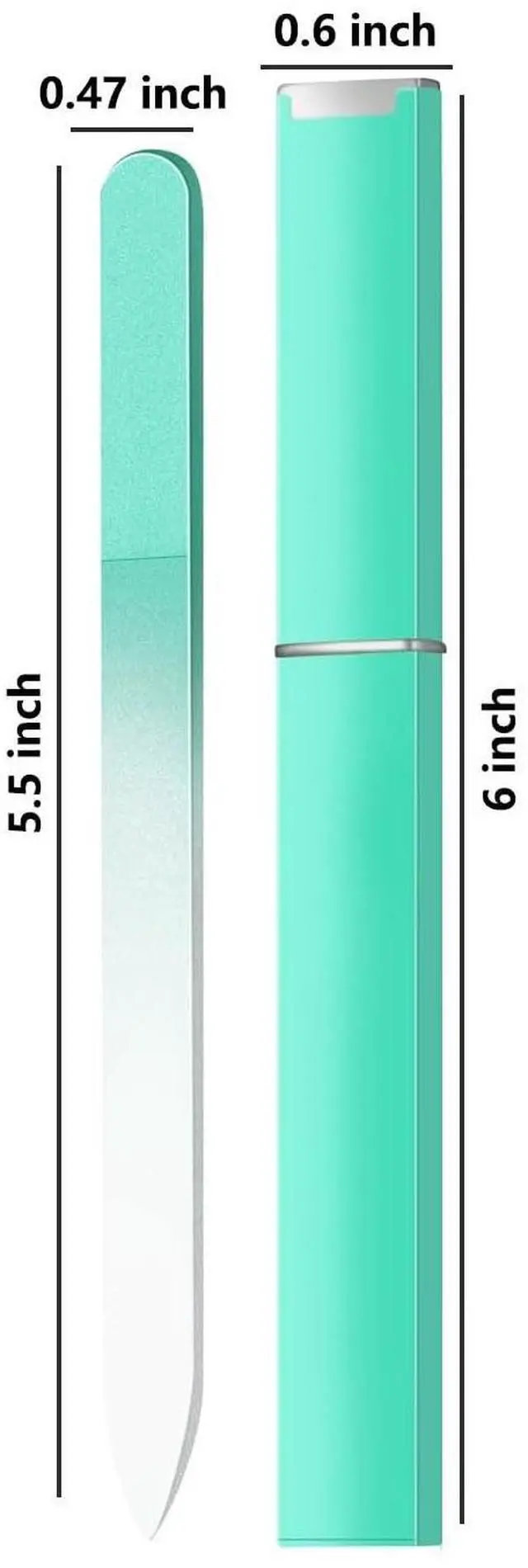 Alt view image 6 of 6 - 3 Pack Glass Nail Files for Natural Nail Professional Crystal Fingernail Files Double-Sided Etched Gentle Nail Care for Women Adults Pink,Green,Blue