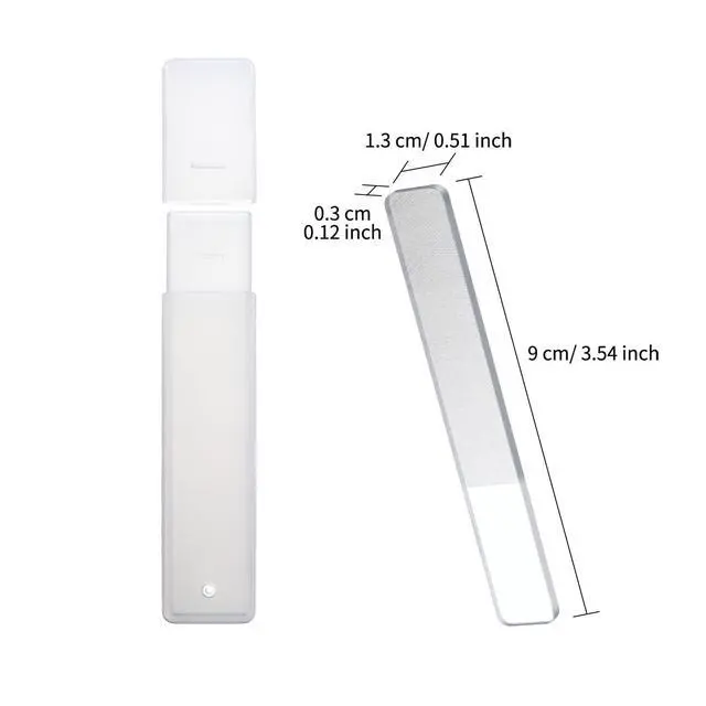 Alt view image 2 of 7 - 4 Pack Glass Nail File and Crystal Shiner Files Kit with Case, Nano Nail Buffer Polisher and Manicure Tools for Natural Nails, Double Sided Etched Kit for Women, Man, Adults, Unique Gifts