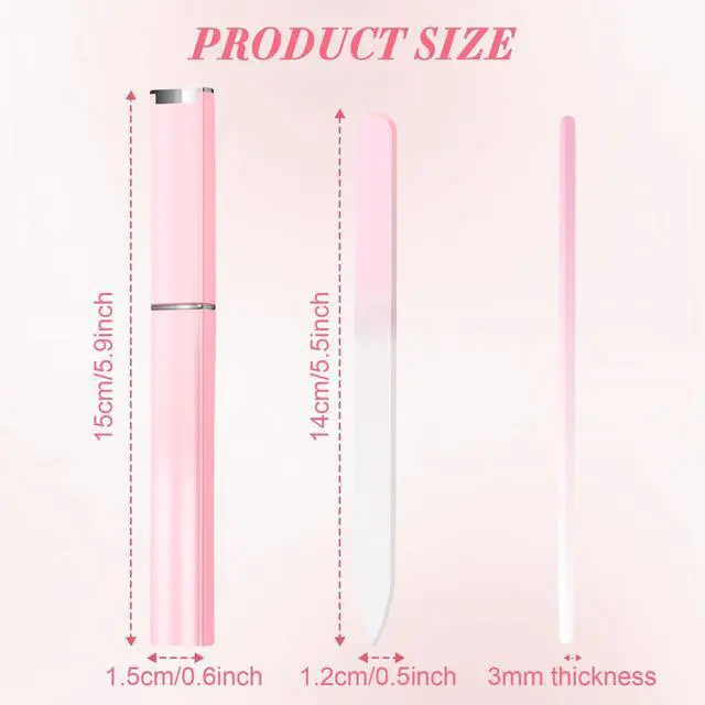 Alt view image 3 of 7 - 6 Pack Glass Nail File for Natural Nails, Stocking Stuffers for Teen Girls Women Adults, Birthday Christmas Bulk Small Gifts for Women Teens Girls, Easter Basket Stuffers, Mothers Day Gifts
