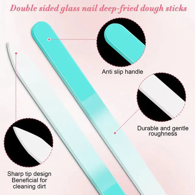 Alt view image 5 of 7 - 6 Pack Glass Nail File for Natural Nails, Stocking Stuffers for Teen Girls Women Adults, Birthday Christmas Bulk Small Gifts for Women Teens Girls, Easter Basket Stuffers, Mothers Day Gifts