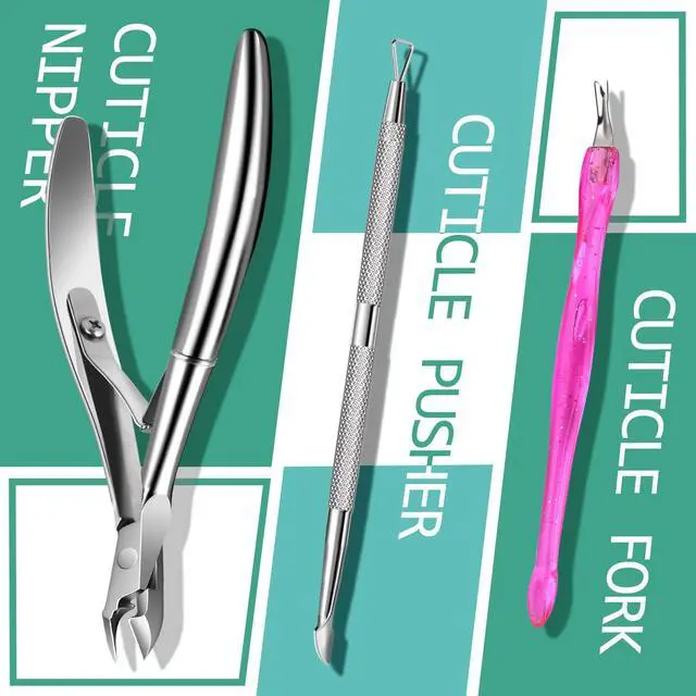 Alt view image 6 of 6 - Manicure Tools Kit Nail Care Kit with 3 pcs Files, 2 pcs Buffer Blocks, 2 Polishing Buffers, Cuticle Nipper, Pusher and Cuticle Oil