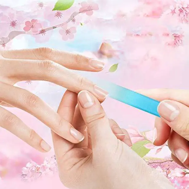 Alt view image 6 of 7 - 12PCS Glass Nail Files Crystal Glass Fingernail Files Double Sided Glass Nail File Mixed Color Manicure Set Christmas Gifts Stocking Stuffers