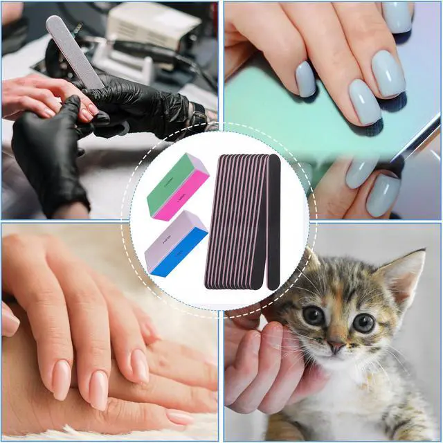 Alt view image 5 of 7 - Nail File and Buffer Set, 4 Way Nail Buffers Shine Kit Professional Nail Files for Natural Nails Manicure Filer Filing Polishing Buff Nail Care Smoother Buffing Fingernail 100/120/240/600/3000 Grit