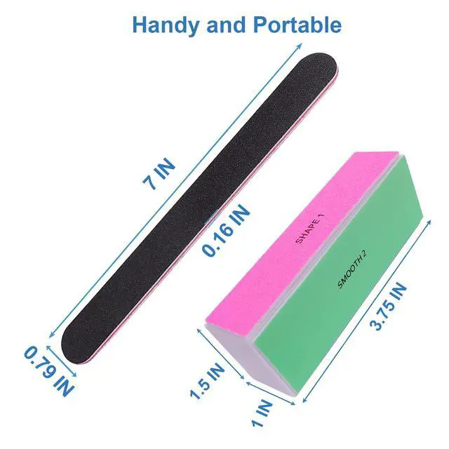 Alt view image 7 of 7 - Nail File and Buffer Set, 4 Way Nail Buffers Shine Kit Professional Nail Files for Natural Nails Manicure Filer Filing Polishing Buff Nail Care Smoother Buffing Fingernail 100/120/240/600/3000 Grit