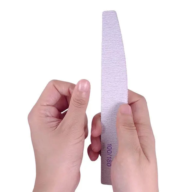 Alt view image 6 of 7 - Nail File and Buffer (10 Pcs), Buffer Block Nail Files Double Sided 100/180 Grit for Acrylic and Natural Nails, fingernail Emery Board Buffing Blocks Manicure Set Nail Care kit Tool Halfmoon Arc