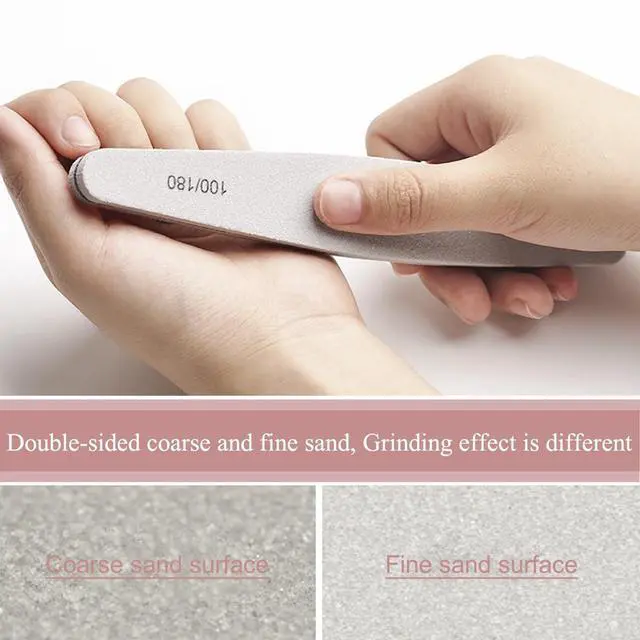 Alt view image 2 of 7 - 6pcs Nail File Nail Buffers for Natural Nails, Emery Boards for Nails, Nail Buffer and Shine Kit Nail Filer, Nail Buffer Block 100/180 Grit Nail Files Fingernail Files