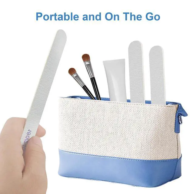 Alt view image 4 of 7 - Nail File, Emery Boards for Nails 180/240 Grit Nail Files for Natural Nails Wood Double Sided Emory Fingernail Files Professional Reusable Manicure Pedicure limas para uñas (24 Packs)