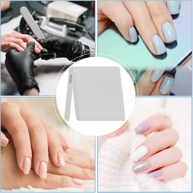 Alt view image 5 of 7 - Nail File, Emery Boards for Nails 180/240 Grit Nail Files for Natural Nails Wood Double Sided Emory Fingernail Files Professional Reusable Manicure Pedicure limas para uñas (24 Packs)