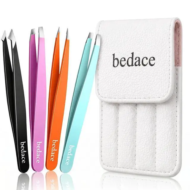 Main image of Tweezers for Women and Men Facial Hair,Thickened 430 Stainless Steel High Precision and Comfort Slant point Flat Hook tweezer for Eyebrows Ingrown Hair