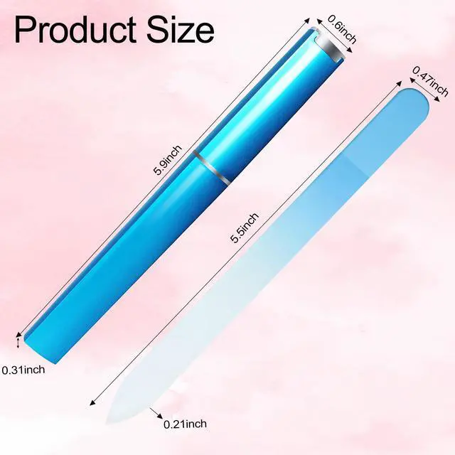 Alt view image 2 of 7 - 6 Pcs Glass Nail File with Case, Double Sided Crystal Nail Files Kit