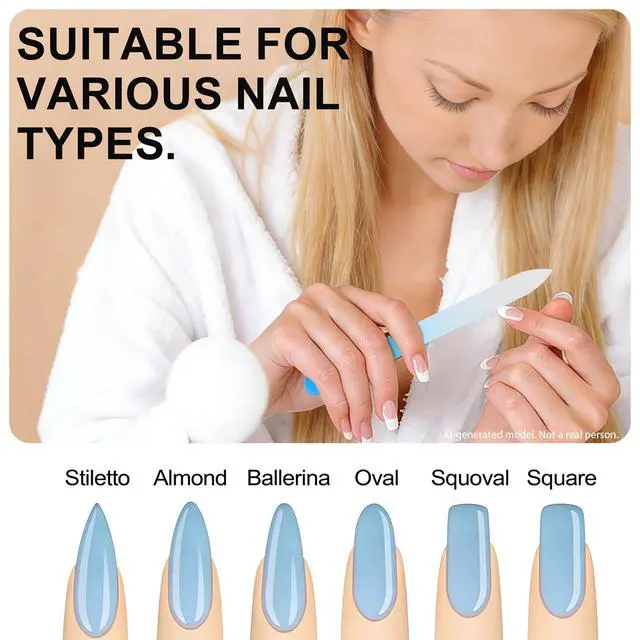 Alt view image 3 of 7 - 6 Pcs Glass Nail File with Case, Double Sided Crystal Nail Files Kit