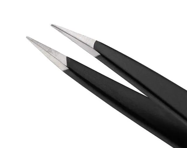 Alt view image 2 of 6 - Pointed Tweezers | High Carbon Stainless Steel Ingrown Hair Tweezer | Needle Nose Tweezers Precision Perfectly Aligned & Hand Filed Sharp Tweezers