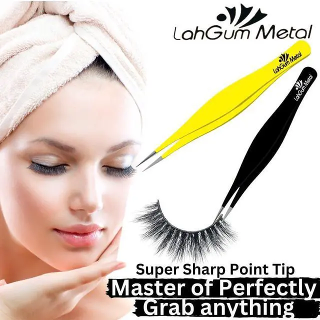 Alt view image 6 of 7 - Super Sharp Pointed Tweezers Precision Fine Point Tip Ingrown Hair Removal Kit - Extra Thin Stainless Facial Hair Remover for Face