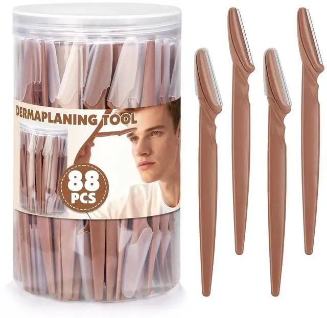 Main image of 88 Pcs Terracotta Dermaplaning Tool & Face Razors for Women in Storage Jar Aesthetic Eyebrow Razor for Women & Men, Precision Face Shaver with Safety Covers, Skincare Gift for Women