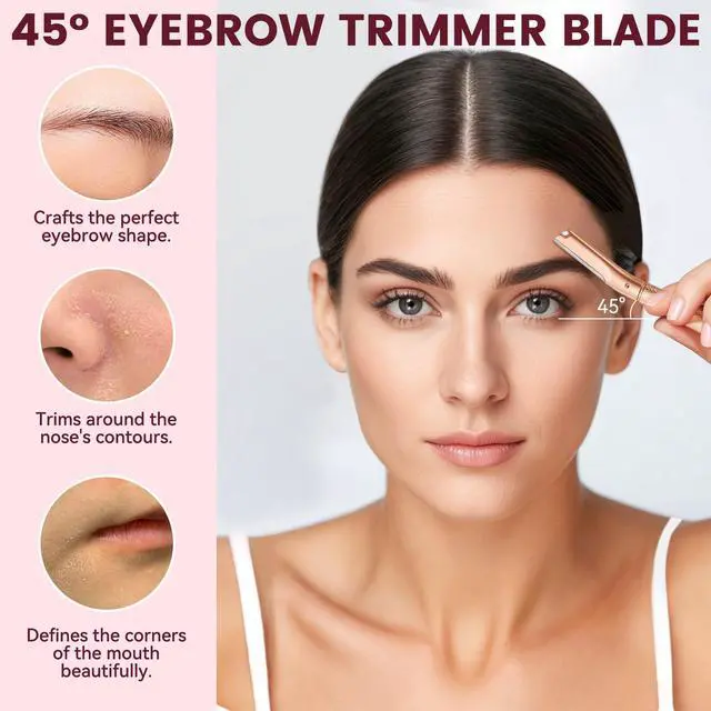 Alt view image 2 of 7 - Eyebrow Razor-Face Razors for Women-Dermaplaning Tool for Face Exfoliation & Peach Fuzz with 12 Refill Blades-Facial Dermaplane Razors Shaver-Rose Gold
