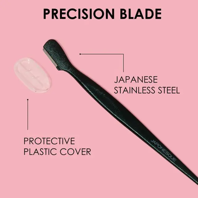 Alt view image 6 of 7 - Eyebrow Razor with Ultra-Sharp Stainless Steel Blades, for Removal of Facial Hair on Women. Also acts as a Dermaplane Razor to Remove Peach Fuzz & Exfoliate the face -Travel Cap Included