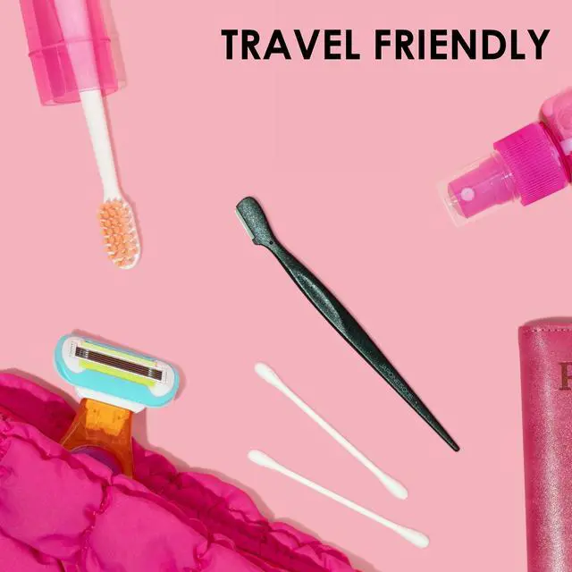 Alt view image 7 of 7 - Eyebrow Razor with Ultra-Sharp Stainless Steel Blades, for Removal of Facial Hair on Women. Also acts as a Dermaplane Razor to Remove Peach Fuzz & Exfoliate the face -Travel Cap Included