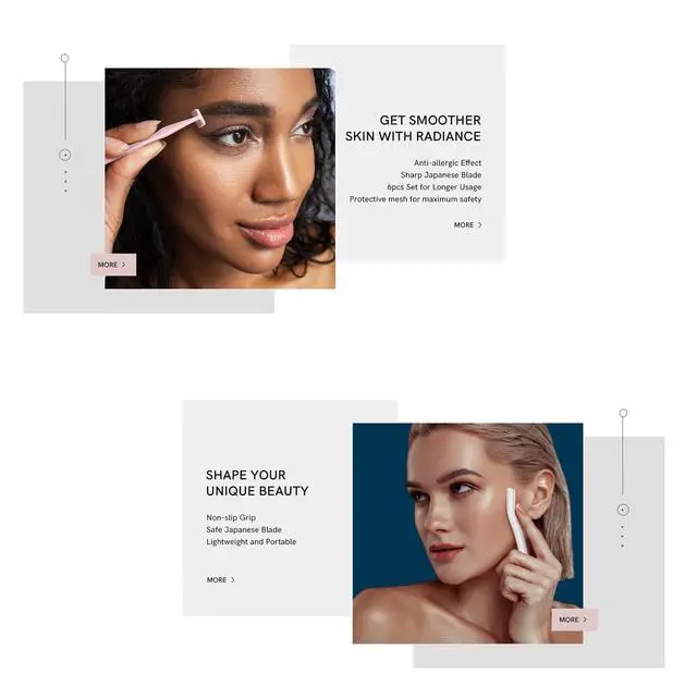 Alt view image 3 of 7 - Eyebrow Razors w/Dermaplane Razors Set - Japanese Razors - Small Face Razors for Peach Fuzz and Fine Hair, Multipurpose Exfoliating Dermaplaning Tools for Women and Men
