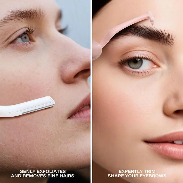 Alt view image 6 of 7 - Eyebrow Razors w/Dermaplane Razors Set - Japanese Razors - Small Face Razors for Peach Fuzz and Fine Hair, Multipurpose Exfoliating Dermaplaning Tools for Women and Men