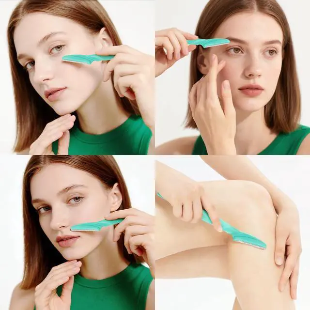 Alt view image 4 of 5 - Women's Dermaplane Razor Eyebrow Razor with Blade Cover Face Razors for Women & Men Face Shaver Peach Fuzz Remover