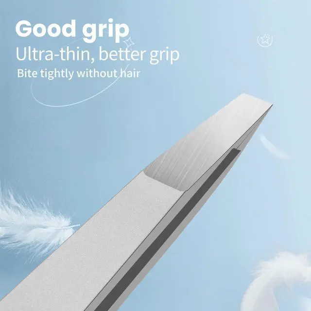 Alt view image 5 of 7 - Eyebrow Hair Removal Tweezers, Slant Tweezer Handmade Professional Eyebrow Facial & Hair Remover Better closure Stainless Steel