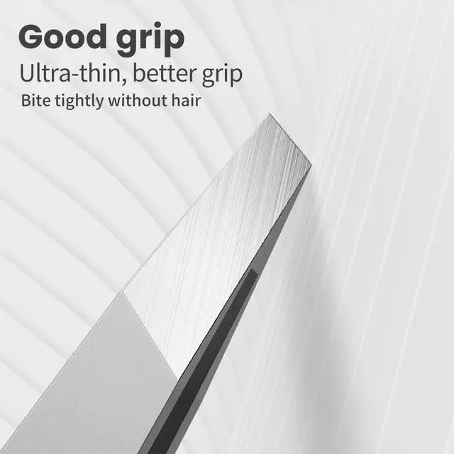 Alt view image 7 of 7 - Eyebrow Hair Removal Tweezers, Slant Tweezer Handmade Professional Eyebrow Facial & Hair Remover Better closure Stainless Steel