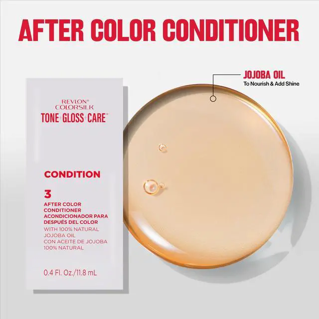 Alt view image 4 of 7 - ColorSilk Tone + Gloss + Care Demi Permanent Hair Color, Dye Kit with Leave-In Scalp and Haircare Serum, 2x Shinier, 4x Stronger, 5 Medium Brown, 4.5 fl oz