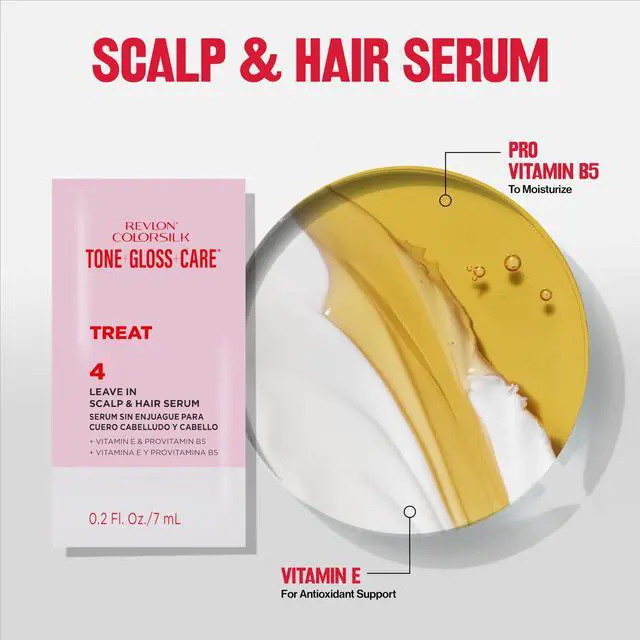 Alt view image 5 of 7 - ColorSilk Tone + Gloss + Care Demi Permanent Hair Color, Dye Kit with Leave-In Scalp and Haircare Serum, 2x Shinier, 4x Stronger, 5 Medium Brown, 4.5 fl oz