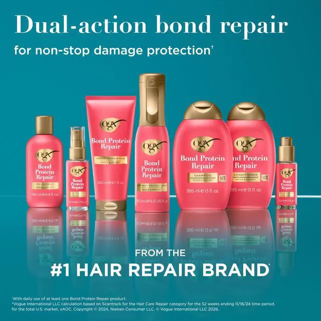 Alt view image 7 of 7 - Repair & Protect Bond Protein Repair 1-Minute Treatment Mask, Deep Conditioning Hair Mask Rapidly Repairs for Shiny, Smooth Hair That Lasts Between Washes, 6.7 fl. oz