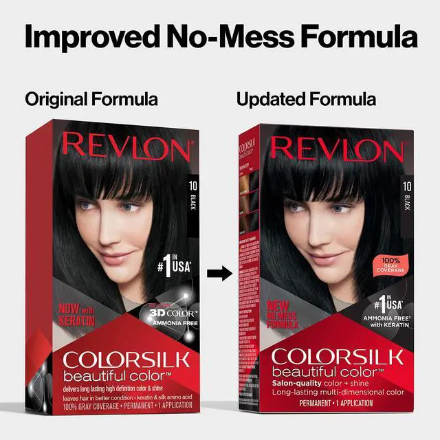 Alt view image 3 of 7 - Permanent Hair Color, Permanent Hair Dye, Colorsilk with 100% Gray Coverage, Ammonia-Free, Keratin and Amino Acids, 20 Brown/Black, 4.4 Oz (Pack of 1)