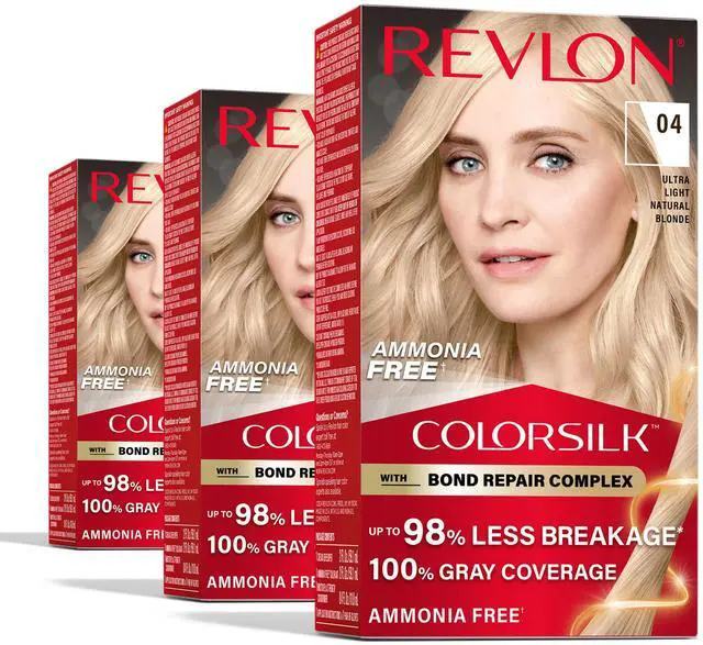 Main image of with Bond Repair Complex, Blonde Permanent Hair Color, 100% Gray Coverage, Ammonia Free Hair Dye, Vegan Keratin, 04 Ultra Light Natural Blonde (Pack of 3)