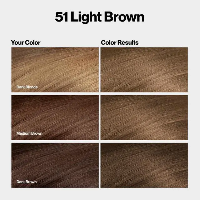 Alt view image 2 of 7 - with Bond Repair Complex, Brown Permanent Hair Color, 100% Gray Coverage, Ammonia Free Hair Dye, Vegan Keratin, 51 Light Brown (Pack of 3)