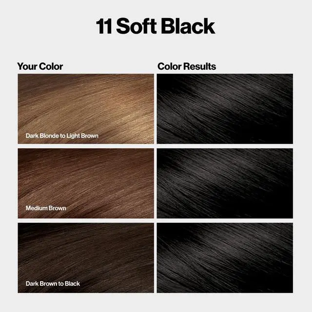 Alt view image 2 of 7 - with Bond Repair Complex, Black Permanent Hair Color, 100% Gray Coverage, Ammonia Free Hair Dye, Vegan Keratin, 11 Soft Black (Pack of 3)
