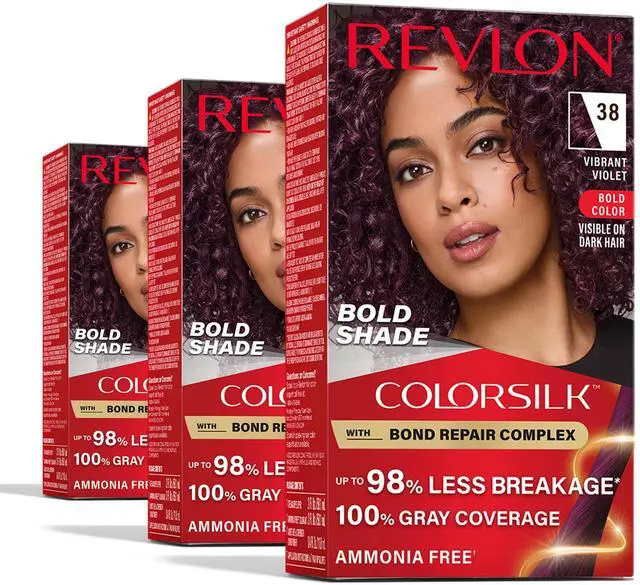 Main image of Permanent Hair Color with Bond Repair Complex, 38 Vibrant Violet, 3 pack