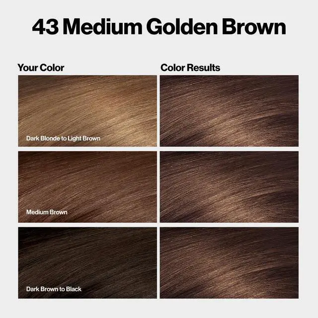 Alt view image 2 of 7 - with Bond Repair Complex, Brown Permanent Hair Color, 100% Gray Coverage, Ammonia Free Hair Dye, Vegan Keratin, 43 Medium Golden Brown (Pack of 3)