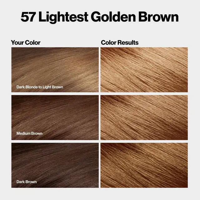 Alt view image 2 of 7 - with Bond Repair Complex, Brown Permanent Hair Color, 100% Gray Coverage, Ammonia Free Hair Dye, Vegan Keratin, 57 Lightest Golden Brown (Pack of 3)