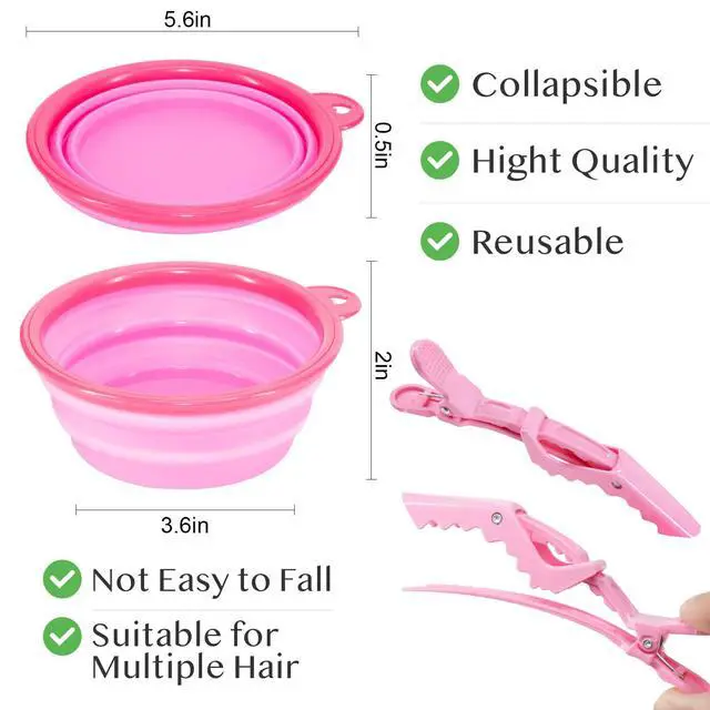 Alt view image 3 of 7 - 11pcs Hair Coloring Kit - Professional Salon Tools for DIY Mixing, Includes Clips, Bowl, Dye Brush, Earmuffs - Perfect for Bleaching and Dye