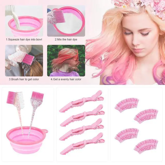 Alt view image 7 of 7 - 11pcs Hair Coloring Kit - Professional Salon Tools for DIY Mixing, Includes Clips, Bowl, Dye Brush, Earmuffs - Perfect for Bleaching and Dye