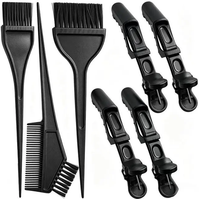 Alt view image 2 of 7 - 12Pcs Professional Salon Hair Coloring Dyeing Kit, Hair Bleach Dit Hair Coloring Products with Hair Dye Brush, Hair Color Bowl, Hair Clips